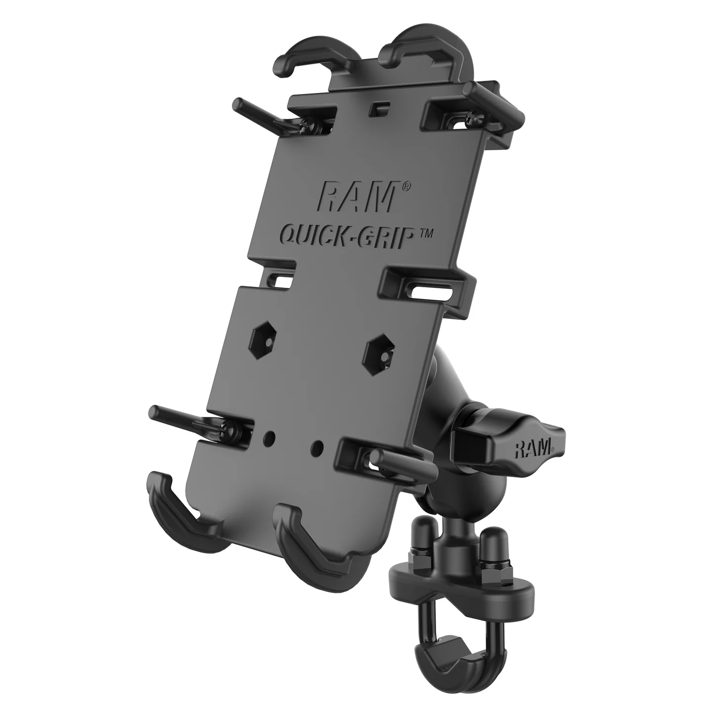 Soporte Para Teléfono XL Con Base De Perno En U De Manillar - Corto Ram Mounts